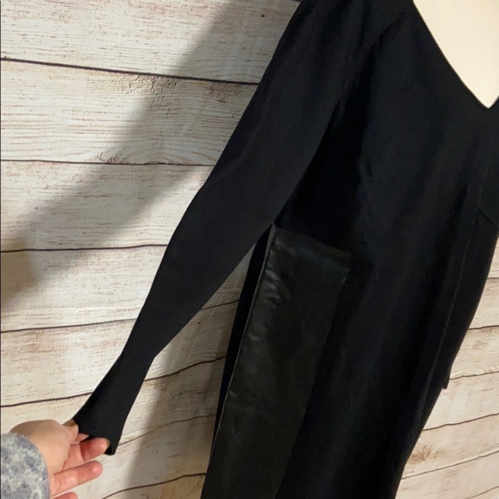 DKNYC black dress with leather size 18w